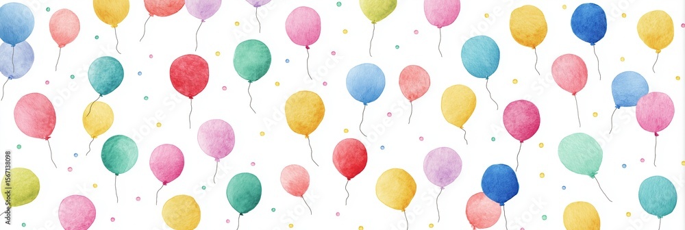 Aufkleber a colorful balloon pattern with many different colors. the balloons are scattered all over the image