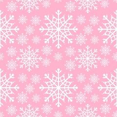 Christmas ice scribble seamless snowflakes pattern for wrapping paper and fabric