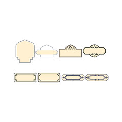 Vintage Label Frame Vector Set &ndash; Hand-Drawn Decorative Borders for Packaging, Invitations, and Certificates
