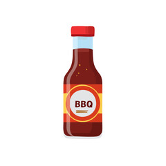 Bottle of BBQ Sauce Isolated on a Transparent Background 