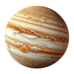 Exploring the atmosphere of jupiter outer space planetary science cosmic view isolated on transparent background
