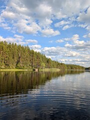 lake and clouds sweden