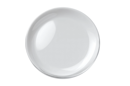 PNG Plain white empty ceramic plate on white background