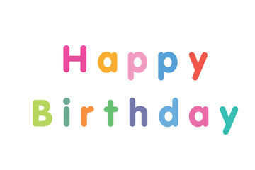 Happy Birthday vector background. Lettering invitation or greeting card. Vector illustration.