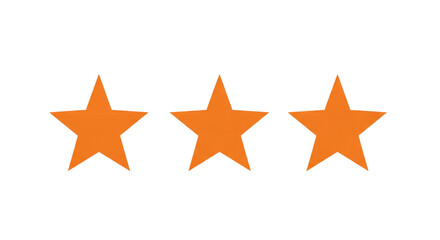 Three star rating feedback review orange color