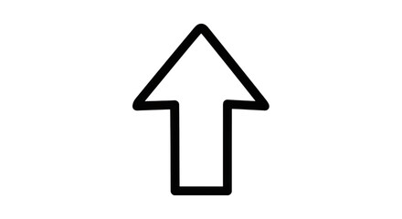 Arrow icon vector up direction symbol sign graphic
