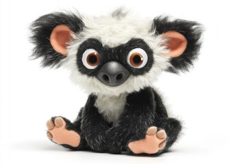 PNG Animal plush art toy.