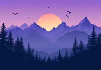 Silhouette of mountains
