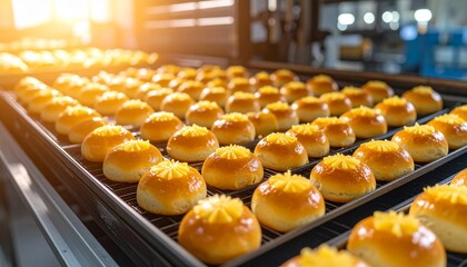 Brushing Egg Wash on Pineapple Buns Bo Lo Bao. Traditional Chinese Dessert