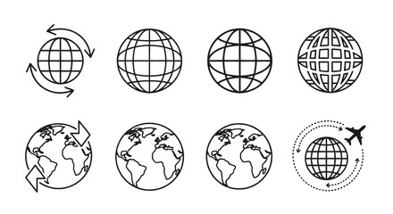 Globe earth world travel icon vector illustration