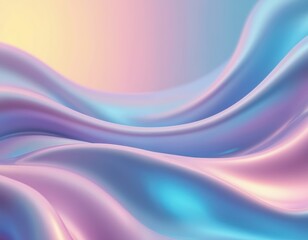 Fototapeta premium Abstract background with smooth waves in blue purple pink colors. Soft silk texture with flowing dynamic lines. Modern design for wallpapers websites, digital art.