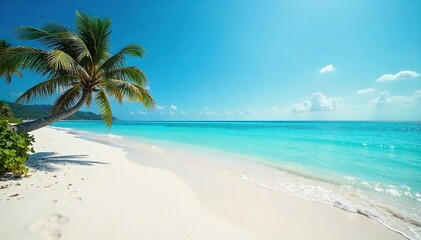Pristine White Sand Beach Turquoise Waters & Tranquil Waves ? Perfect Escape