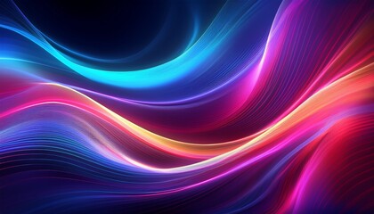 colorful neon smooth wavy pattern abstract elegant flyer design graphic background