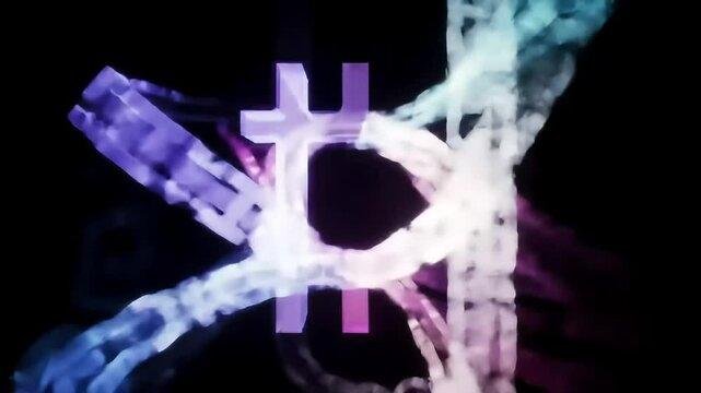 Abstract Data Encryption Process - Transforming Information into Secure Code Seamless Loop
