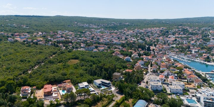 Aerial view of Malinska