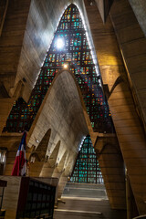 Basilica of Our Lady of Altagracia Interior Stained Glass and Vaulted Arches