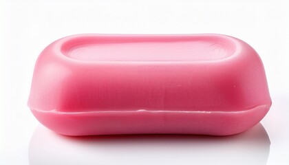 pink soap isolated on white background