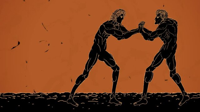 ancient greek pankration competitors fighters 