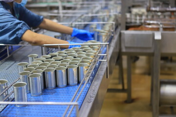 line process working in food factory