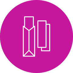 Chewing Gum Vector Line Pink Circle Icon Design