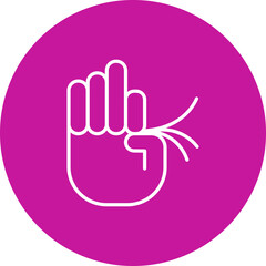 Obraz premium Trichotillomania Vector Line Pink Circle Icon Design