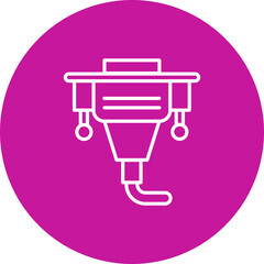 Vga Cable Vector Line Pink Circle Icon Design