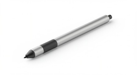A digital stylus pen is isolated on white background
