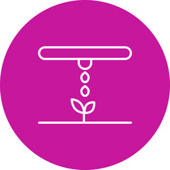 Drip Vector Line Pink Circle Icon Design