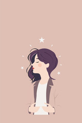 Girl, Woman, Puberty, Teenager, Childhood, Child, Inner Child, Starry Sky, Stars, Heaven, Hill,...