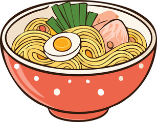 A delicious bowl of ramen noodles, topped with sliced meat, a soft boiled egg, and green onions.