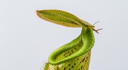 A carnivorous pitcher plant isolated on white background