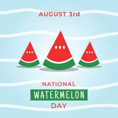 Vector National Watermelon Day Event Celebration Design