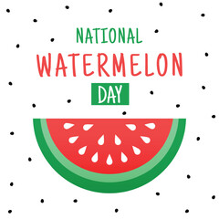 Vector National Watermelon Day Event Celebration Design