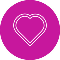 Passion Vector Line Pink Circle Icon Design