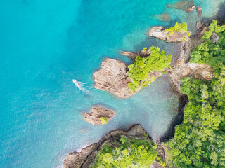 Weh Island, Pulau Weh, sea and beach aerial landscape in Aceh, Indonesia