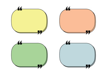 Vector Colorful Empty Rectangle Shape For Quotes Template Design