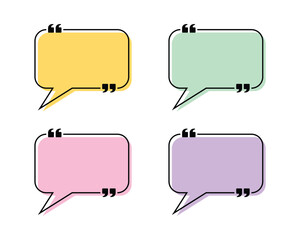 Vector Colorful Empty Frame For Quotes And Conversation Template Design