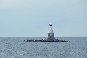 A lighthouse on the coast