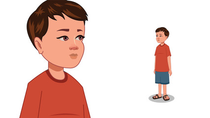 vector cartoon boy illustration ready to use