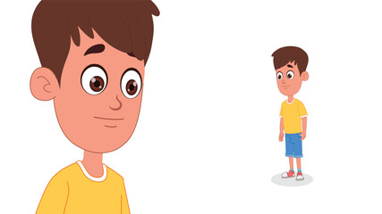 vector cartoon boy illustration ready to use