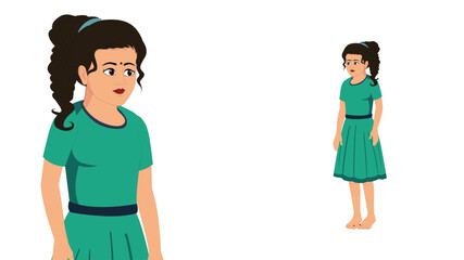 Beautiful woman in a frock