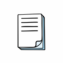 Document papier, pile de feuilles format A4, fichier, documentation, document