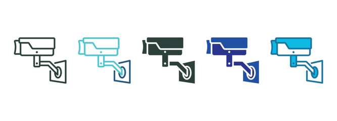 Surveillance Icon Set Multiple Style Of