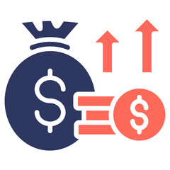 Revenue glyph color icon