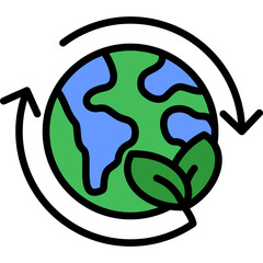 Sustainability lineal color icon
