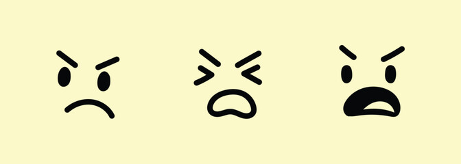 Vector Set of Emoticon Expression