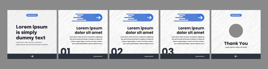 simple editable carousel template for social media posts