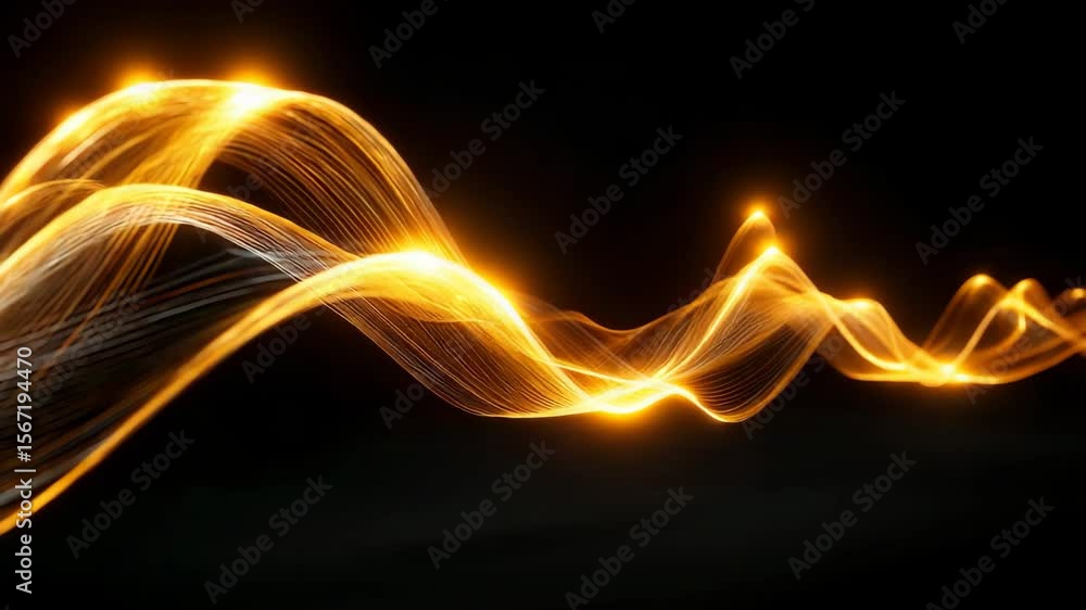 Poster dynamic abstract light waves creating stunning visual effects