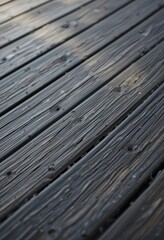 Obraz premium Aged Wooden Decking Planks with Natural Grain and Weathered Texture Detail