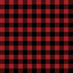 Classic red and black plaid pattern suitable for various designs and fabrics